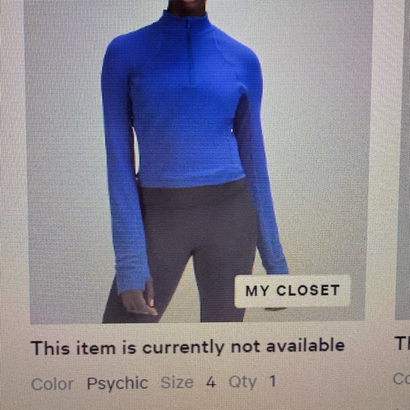 lululemon Blue Quarter Zip - Picture 5 of 5